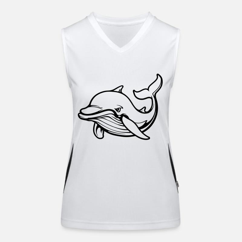 delfin tier Funktionelles Kontrast-Tank Top für Frauen