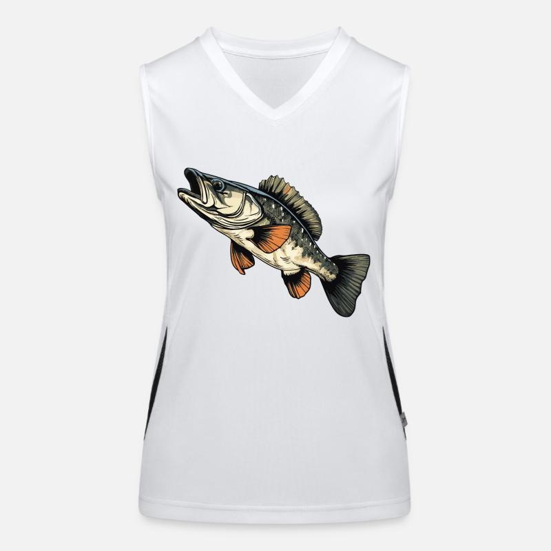 fisch Funktionelles Kontrast-Tank Top für Frauen