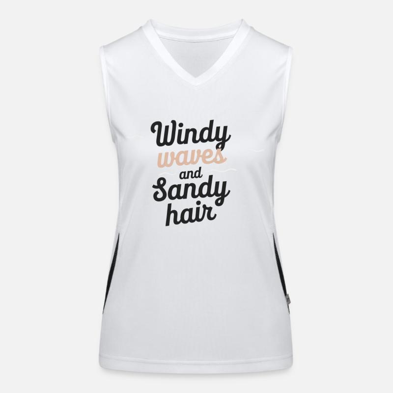 windy waves Funktionelles Kontrast-Tank Top für Frauen
