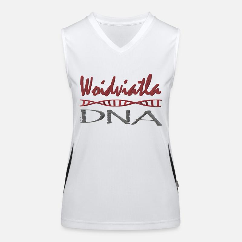 Woidviatla DNA - Women's Functional Contrast Tank Top - white/black