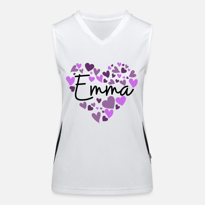 J’adore les cœurs Emma en violet Débardeur respirant contrasté Femme