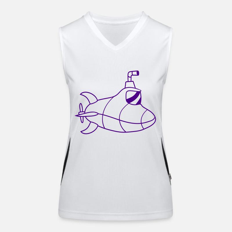Submarine Submarine Dive Dive Submarine Captain Women's Functional Contrast Tank Top