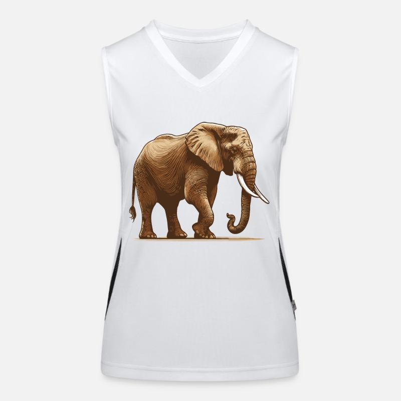 Elefant Funktionelles Kontrast-Tank Top für Frauen