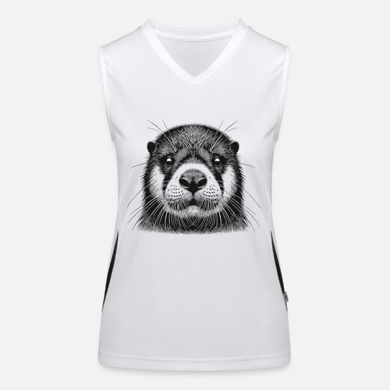 Loutre de rivière eurasienne Débardeur respirant contrasté Femme