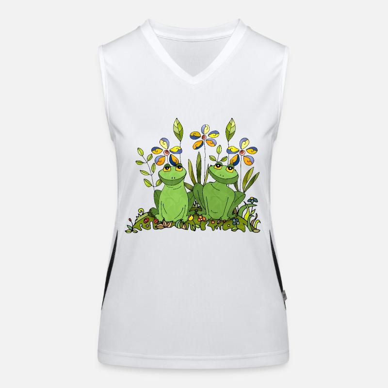 Frösche Funktionelles Kontrast-Tank Top für Frauen