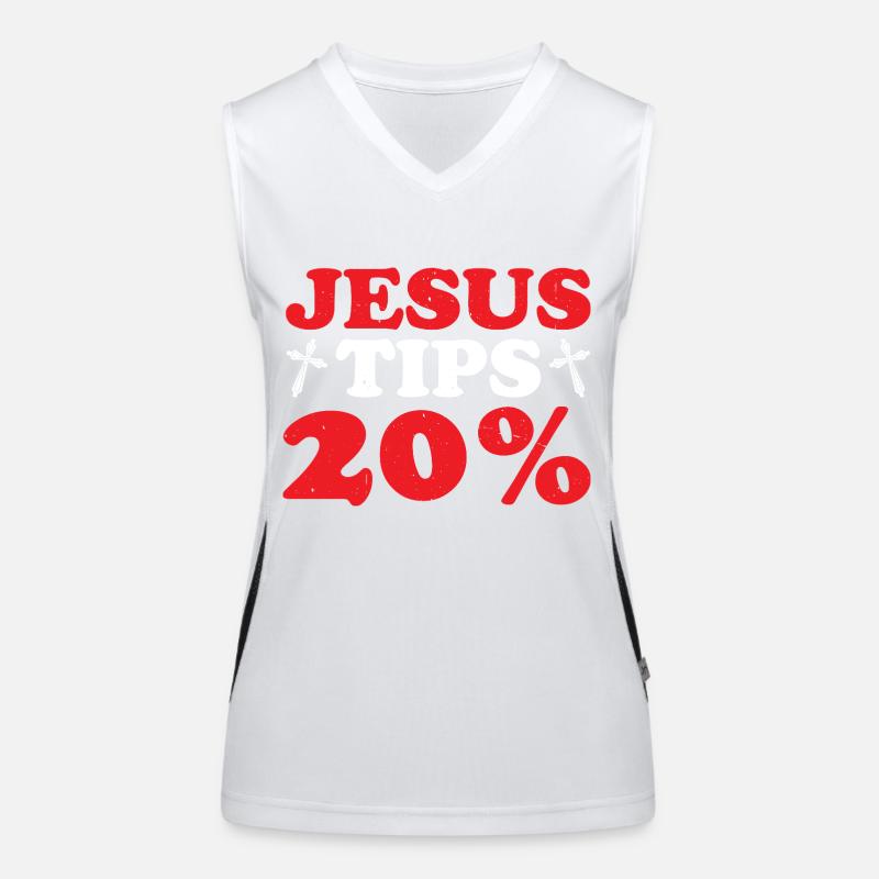 Jesus Tips 20% 5 Funktionelles Kontrast-Tank Top für Frauen