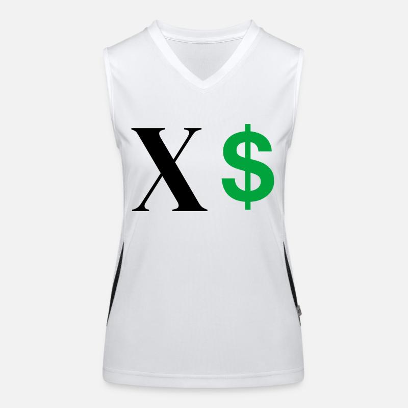Buchstabe x Dollar Funktionelles Kontrast-Tank Top für Frauen