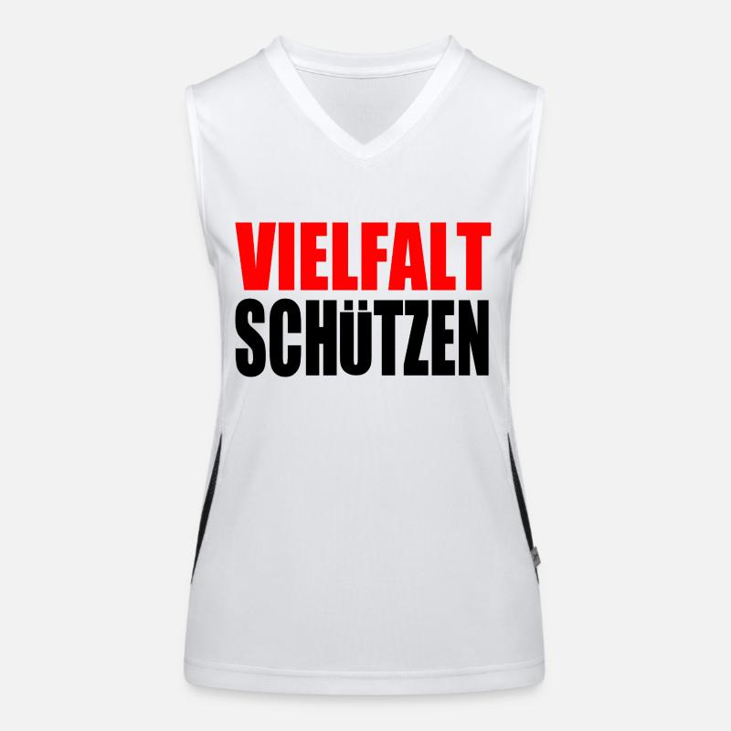 vielfalt schützen Funktionelles Kontrast-Tank Top für Frauen