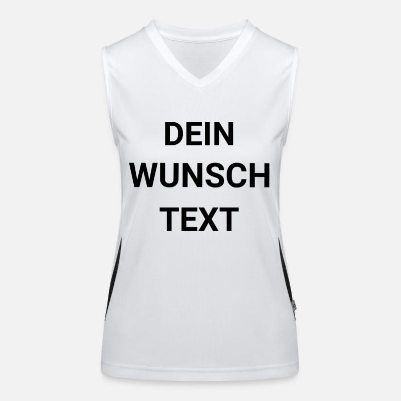 Dein Wunschtext Funktionelles Kontrast-Tank Top für Frauen