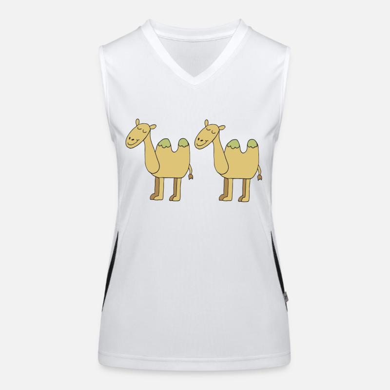 kamel zu zweit Funktionelles Kontrast-Tank Top für Frauen