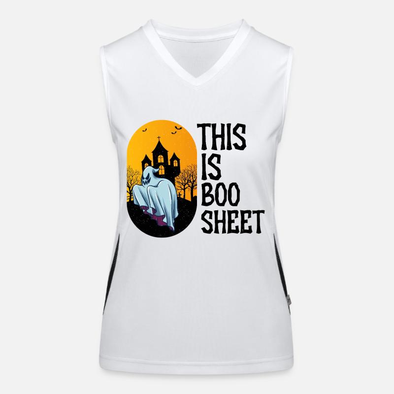boo sheet Zeichenfläche 1 Funktionelles Kontrast-Tank Top für Frauen