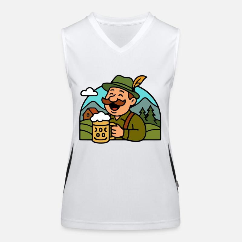 Deutscher German Bavarian Bayer Bier Funktionelles Kontrast-Tank Top für Frauen
