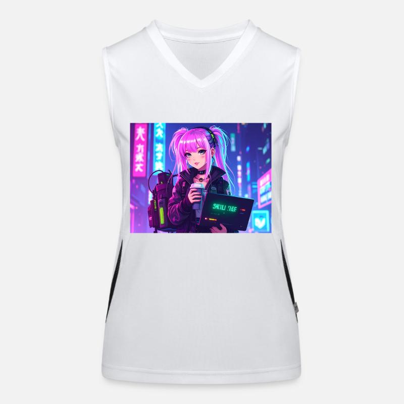 Pink Coder Girl – Skill: cute & stylish Women's Functional Contrast Tank Top