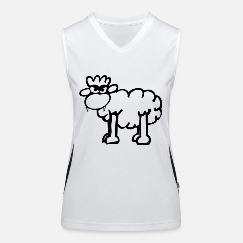 Angry Sheep Women's Functional Contrast Tank Top