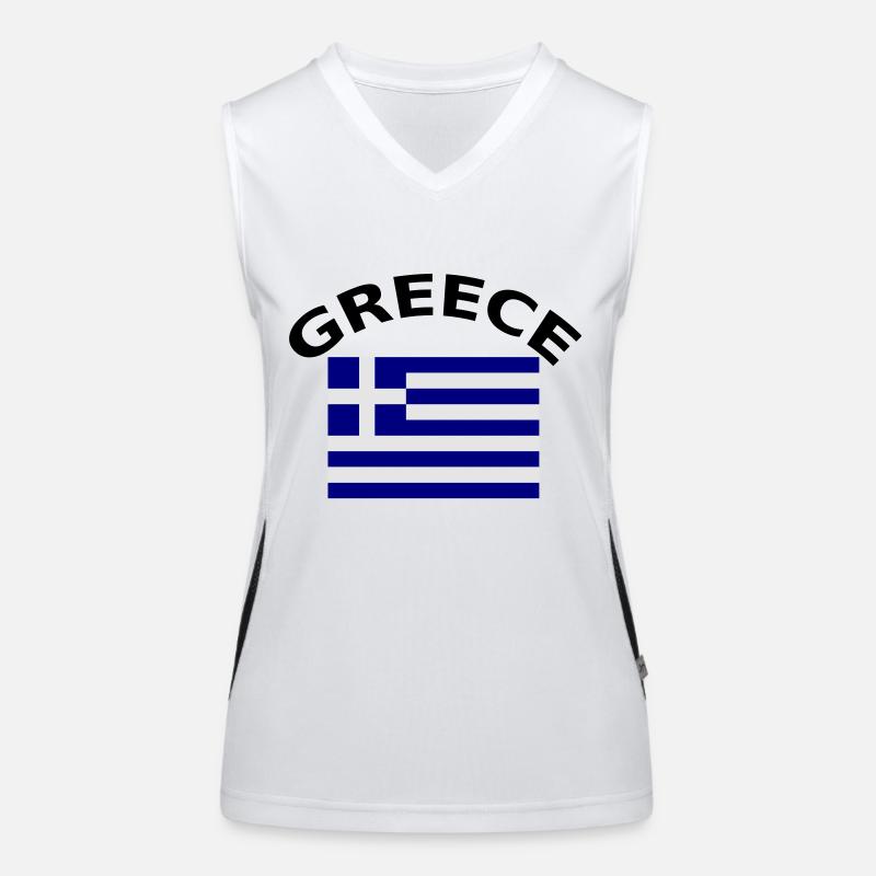 Grèce, Grèce, drapeau, drapeau Débardeur respirant contrasté Femme