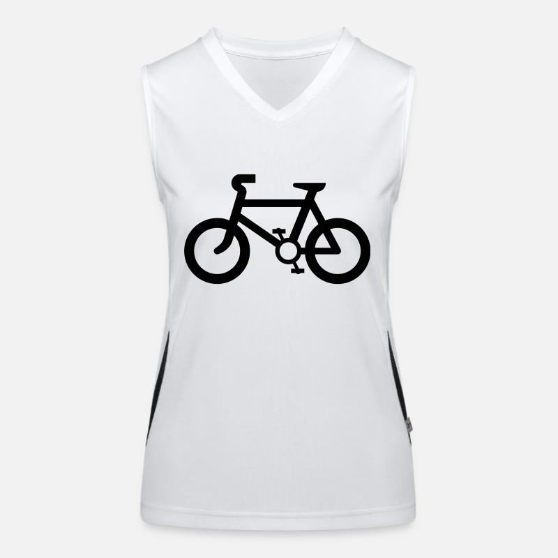 bicyclette,étudiant,université Débardeur respirant contrasté Femme