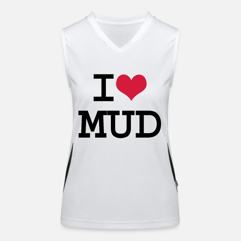 I Herz-Schlamm Funktionelles Kontrast-Tank Top für Frauen