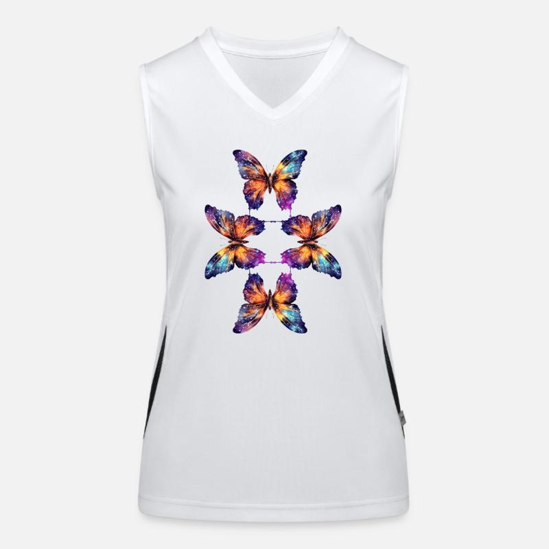 Magical butterflies Funktionelles Kontrast-Tank Top für Frauen