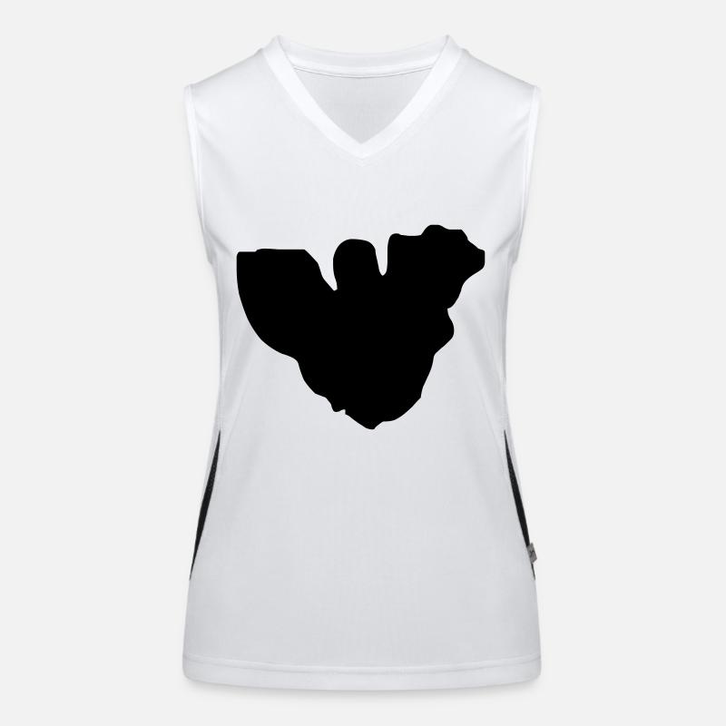 MOOREA - Women's Functional Contrast Tank Top - white/black