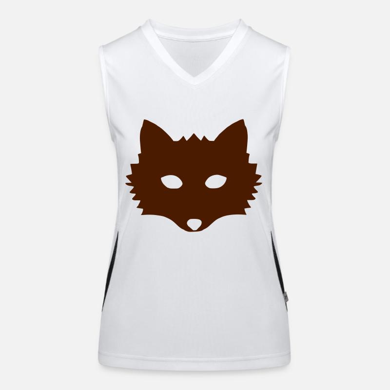 Fuchs einfarbig Funktionelles Kontrast-Tank Top für Frauen