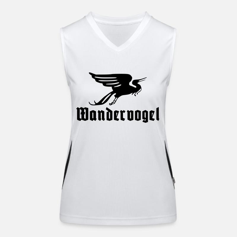 Wandervogel text Funktionelles Kontrast-Tank Top für Frauen
