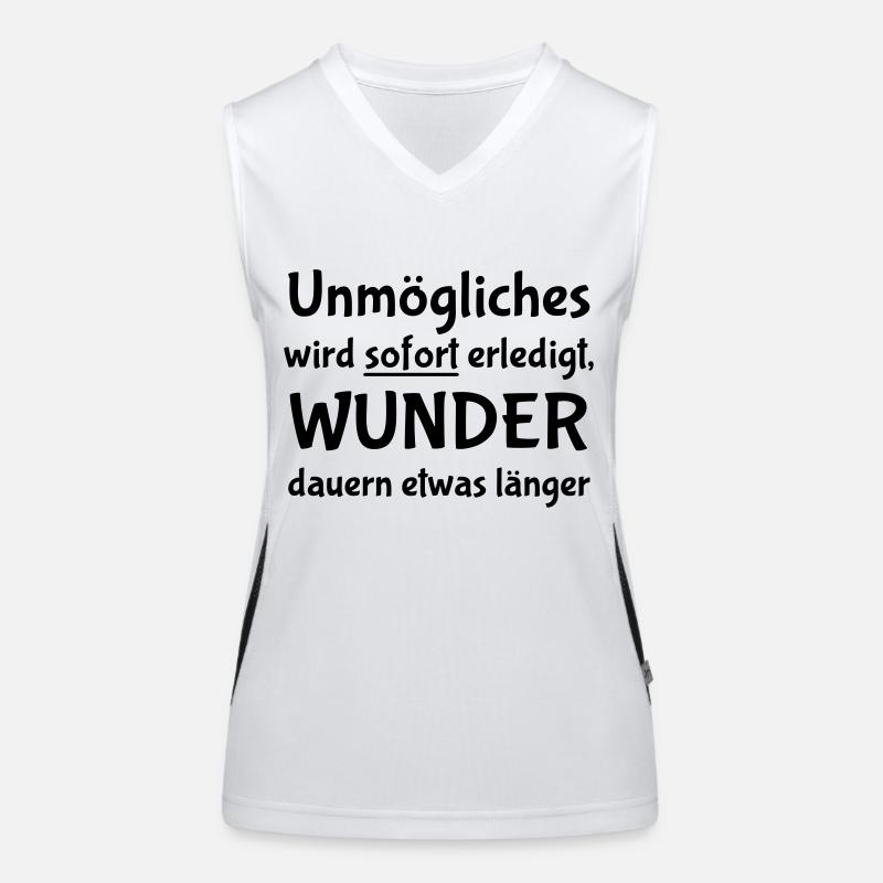 Unmögliches wird sofort erledigt Funktionelles Kontrast-Tank Top für Frauen