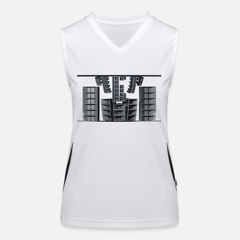 sound system Funktionelles Kontrast-Tank Top für Frauen