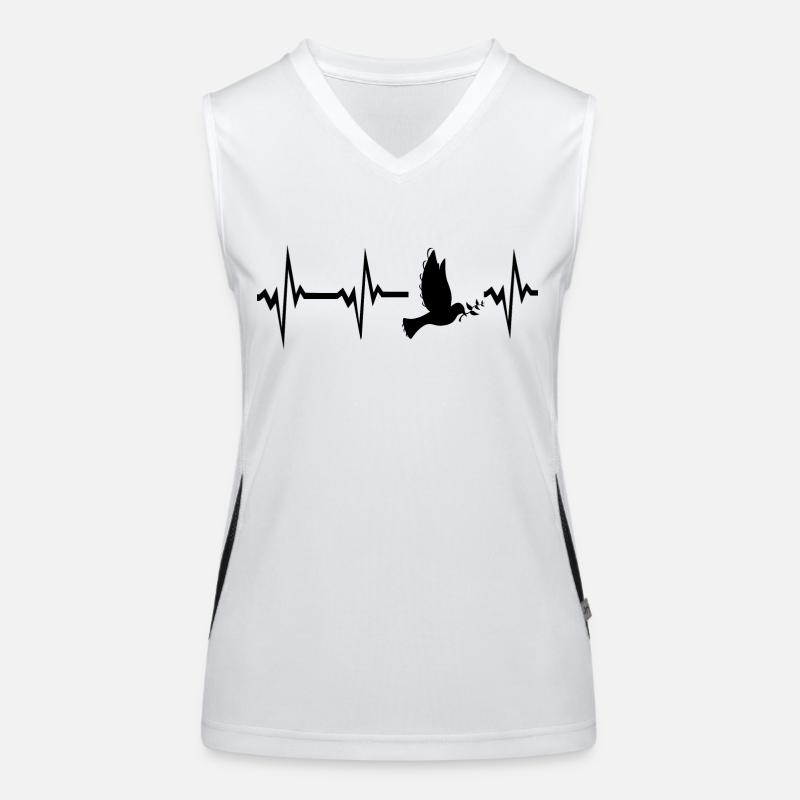 Ich lebe in Friede und Harmonie Funktionelles Kontrast-Tank Top für Frauen