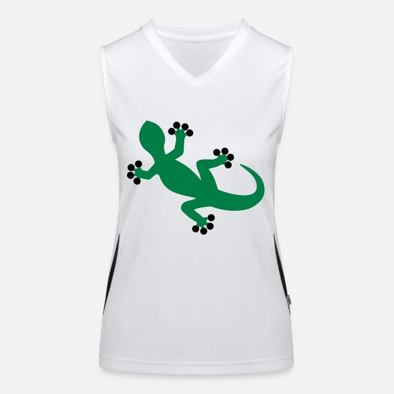 Gecko / Lizard Women's Functional Contrast Tank Top