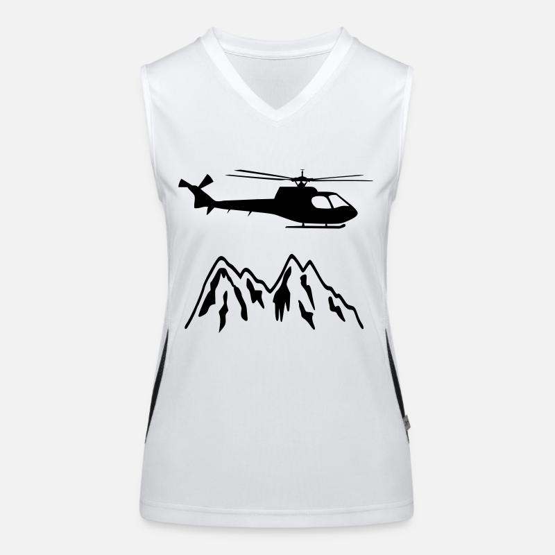 Rettungs Helicopter Funktionelles Kontrast-Tank Top für Frauen