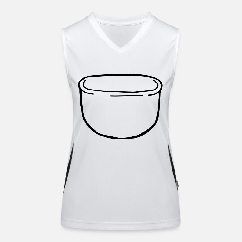 Schüssel, Teigschüssel, backen, Bäcker Funktionelles Kontrast-Tank Top für Frauen