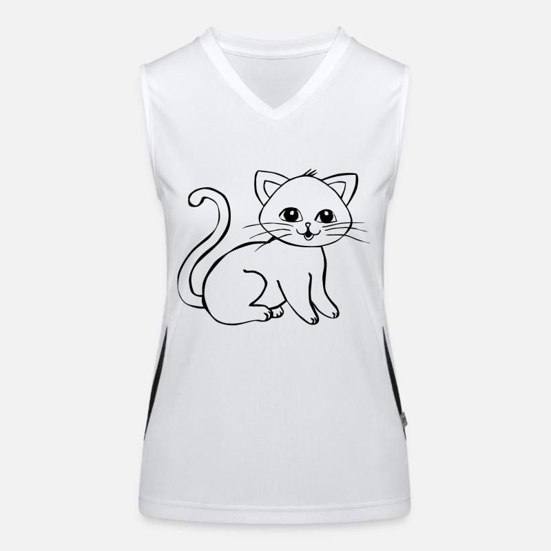 Katze Funktionelles Kontrast-Tank Top für Frauen
