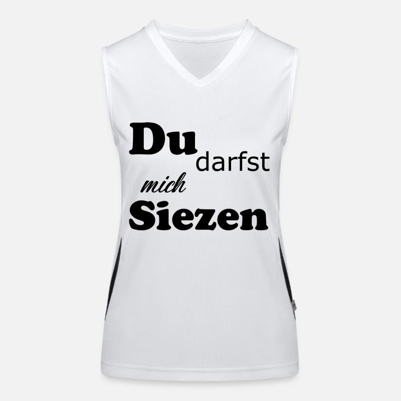 Du darfst mich Siezen Geschenk Geschenkidee Funktionelles Kontrast-Tank Top für Frauen
