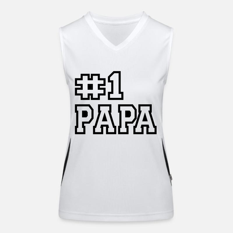 Number one Papa Funktionelles Kontrast-Tank Top für Frauen