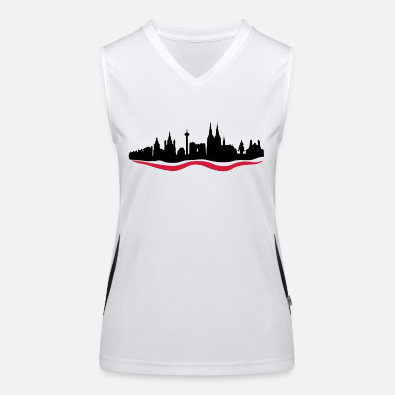 Cologne Skyline Débardeur respirant contrasté Femme