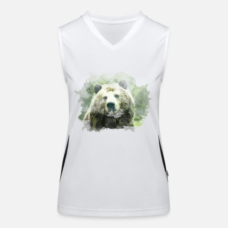 Bär Funktionelles Kontrast-Tank Top für Frauen