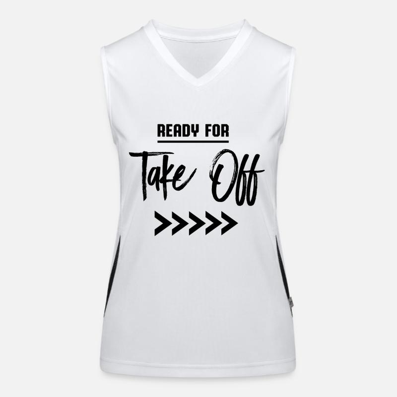 Ready for take off Funktionelles Kontrast-Tank Top für Frauen