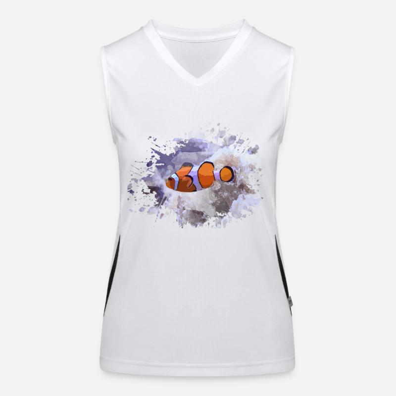 Fisch Clownfisch Funktionelles Kontrast-Tank Top für Frauen
