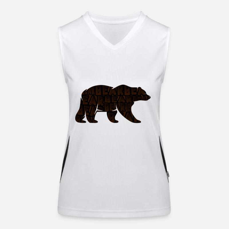 Starker Braun Bär Funktionelles Kontrast-Tank Top für Frauen