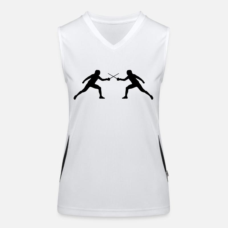 fechten_battle_fa1 Funktionelles Kontrast-Tank Top für Frauen