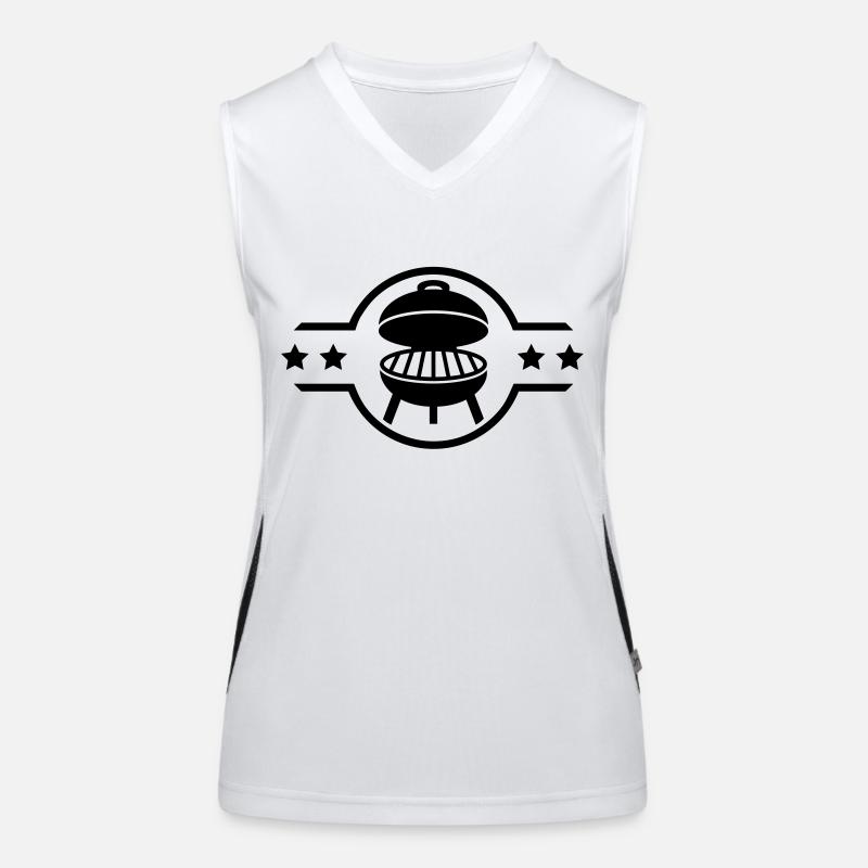 bbq_f1 Funktionelles Kontrast-Tank Top für Frauen