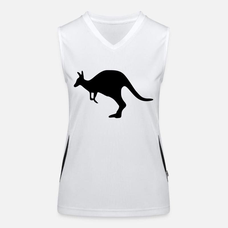 Känguru kangaroo Australien Funktionelles Kontrast-Tank Top für Frauen