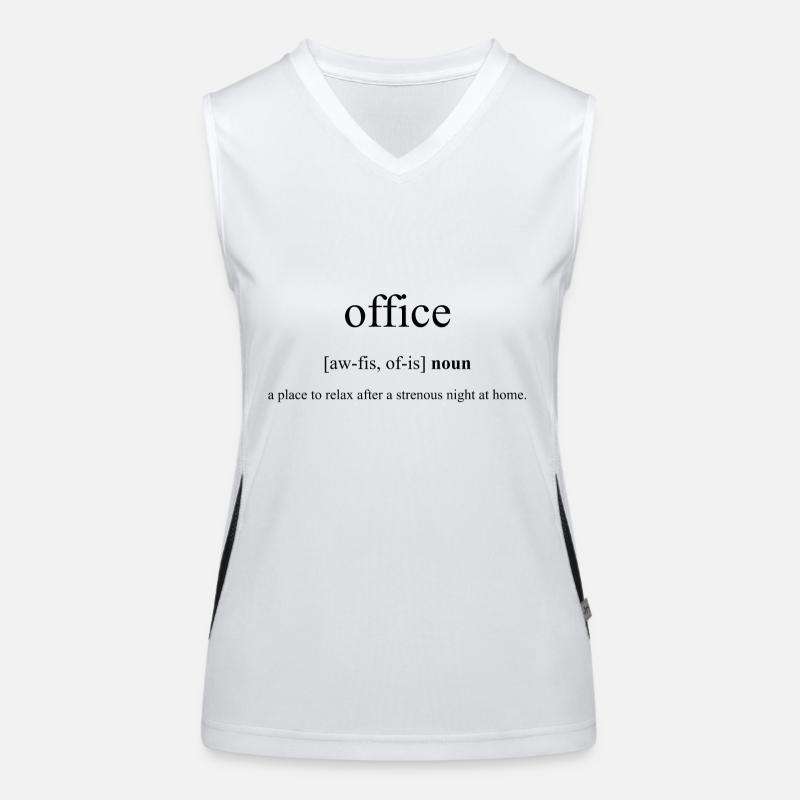 Dictionnaire de définitions de bureau (Büro) Débardeur respirant contrasté Femme