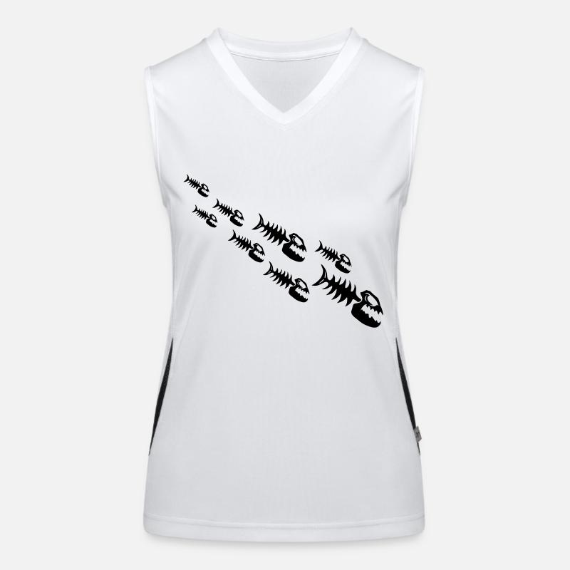 Fish Bone Monsters Funktionelles Kontrast-Tank Top für Frauen