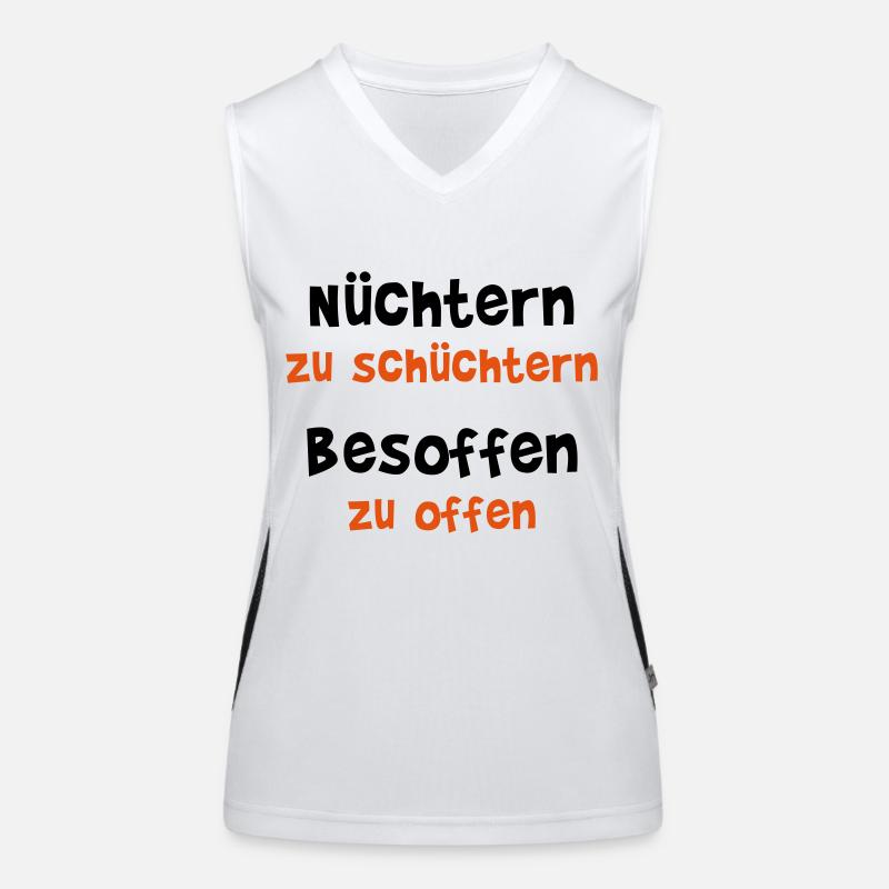 Nüchtern zu schüchtern Funktionelles Kontrast-Tank Top für Frauen