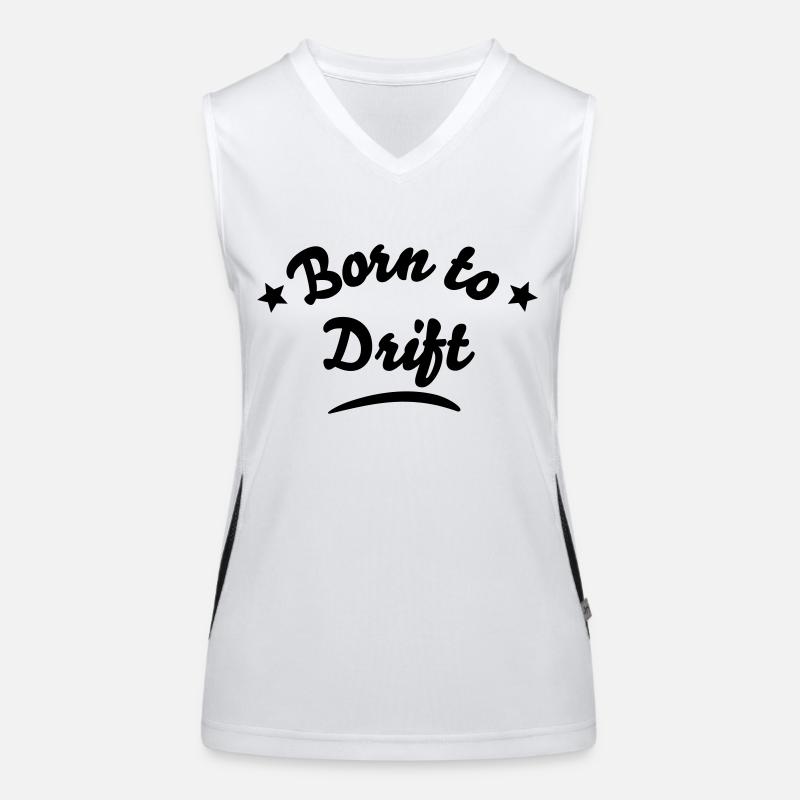 born to drift Funktionelles Kontrast-Tank Top für Frauen