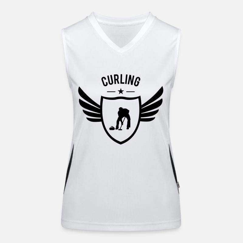 Curling Winged Women's Functional Contrast Tank Top