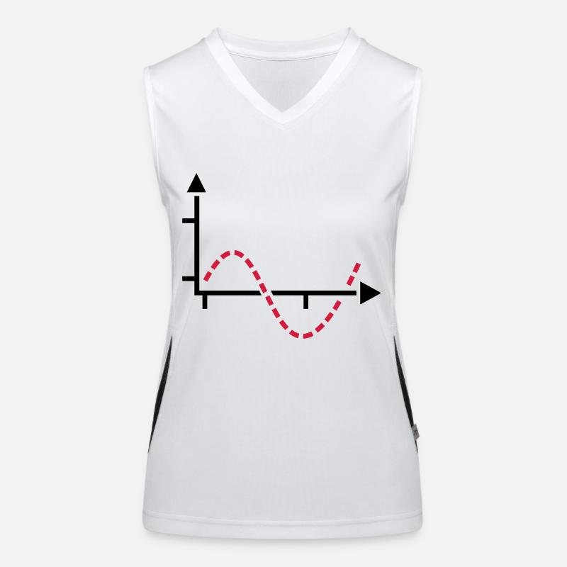Sinus (2c) Funktionelles Kontrast-Tank Top für Frauen