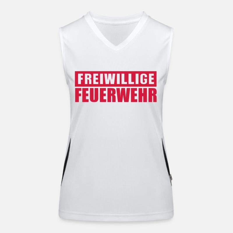 Freiwillige Feuerwehr Funktionelles Kontrast-Tank Top für Frauen