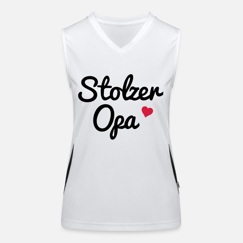 Stolzer Opa Funktionelles Kontrast-Tank Top für Frauen